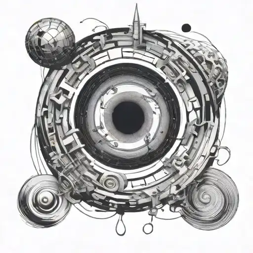 Inception top and interstellar black hole tattoo design idea