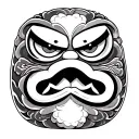 daruma tattoo design idea