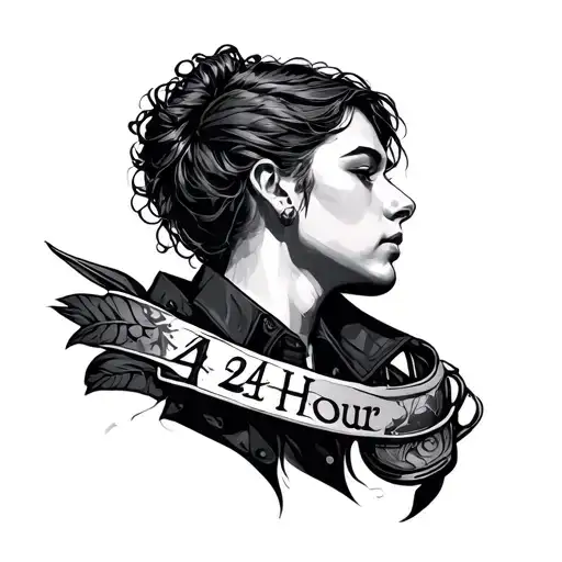 24 Hour Person tattoo design idea