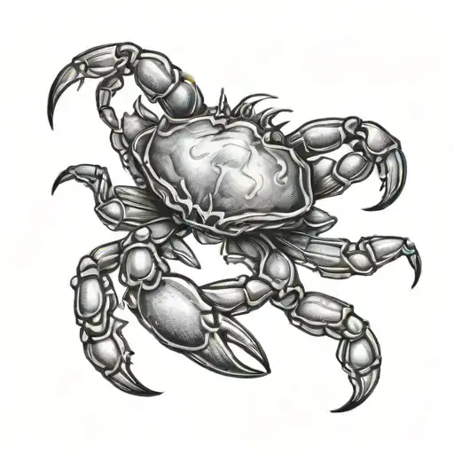 Crab tattoo design idea