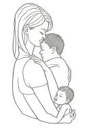 Mom supporting boy tattoo design idea