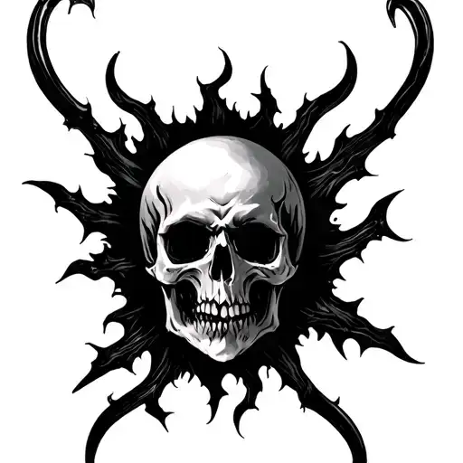 silent hill dark gothic hooks In one tattoo design idea