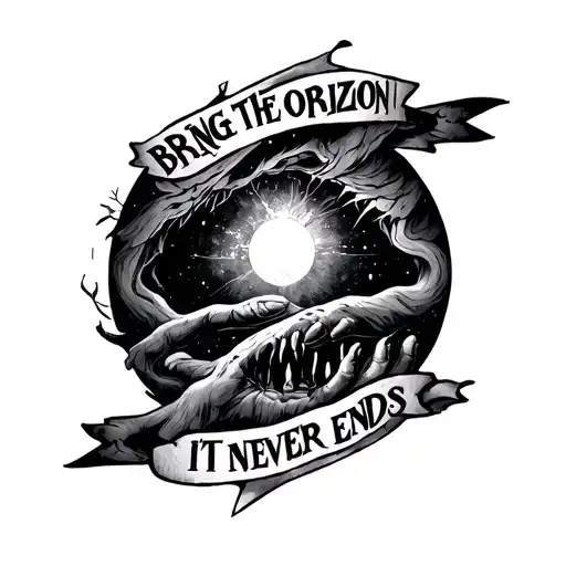bring me the horizon it never ends tattoo design idea