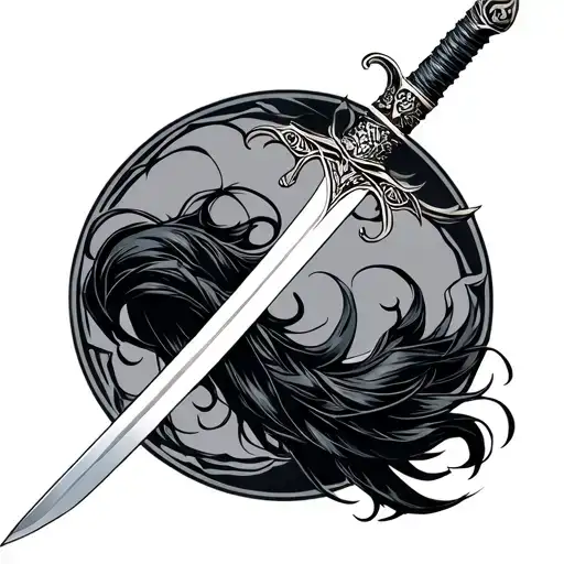 mulan sword tattoo design idea