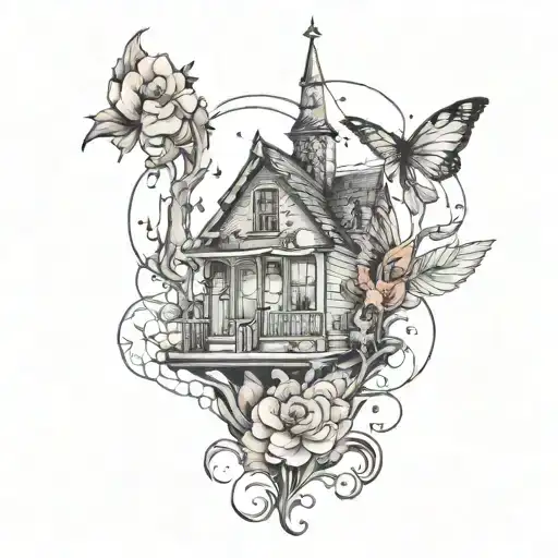 I was in a relationship with a guy for 3 years and I felt like he was my safe house. I thought that nothing bad could ha tattoo design idea