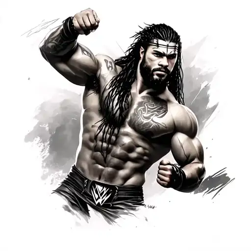 wwe roman reigns tattoo design idea