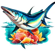 blue marlin fish tattoo design idea