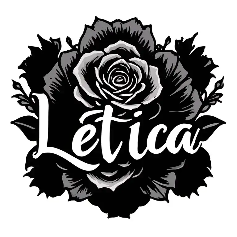 a name, Letícia tattoo design idea