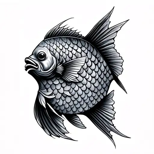 fish scales tattoo design idea