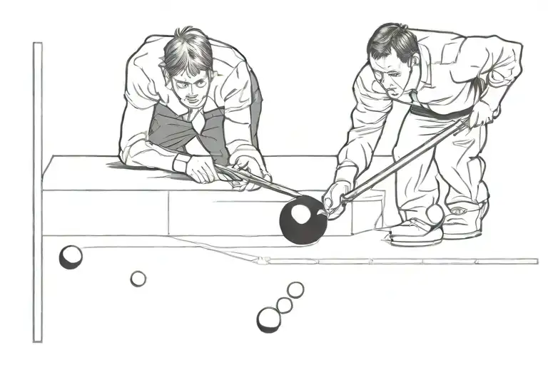 snooker cue and 9/04/2012 tattoo design idea