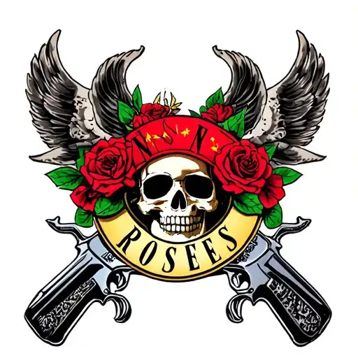 guns n roses tattoo design idea
