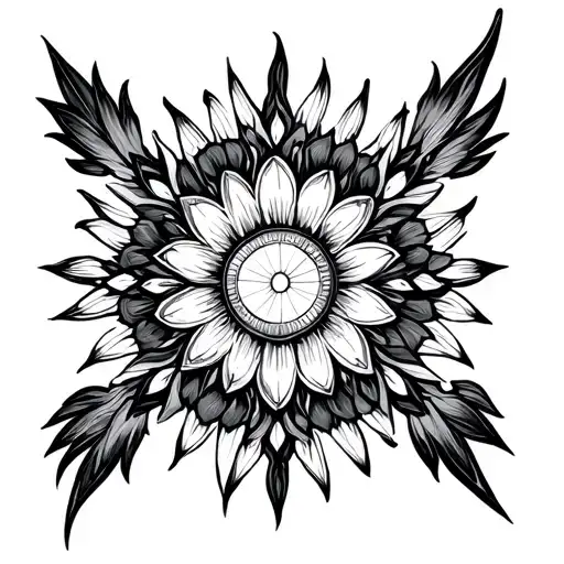 Main structure: solar mandala on your shoulder which goes to the elbow. tattoo design idea