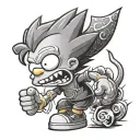 dark bart Simpson tattoo design idea