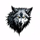 Witcher wolf tattoo design idea