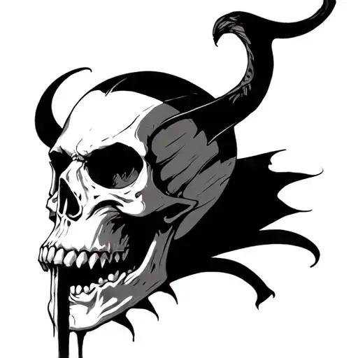 Vampire Skull tattoo design idea