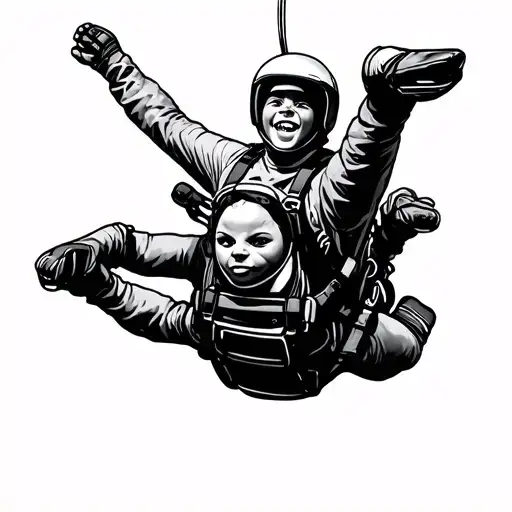 Skydiving tattoo design idea