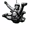 Skydiving tattoo design idea