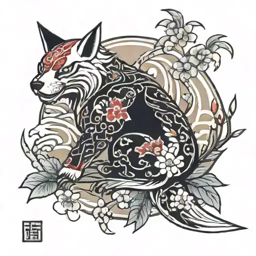 japanese Tomoe tattoo design idea