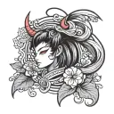 japanese Tomoe tattoo design idea