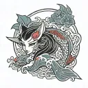 japanese Tomoe tattoo design idea