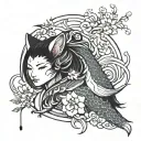 japanese Tomoe tattoo design idea