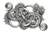 infinity loop tattoo design idea