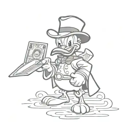 DuckTales and darkwing duck money tattoo tattoo design idea