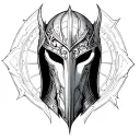 pantheon helmet league of legends tattoo design idea