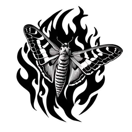 Moth To A Flame tattoo design idea