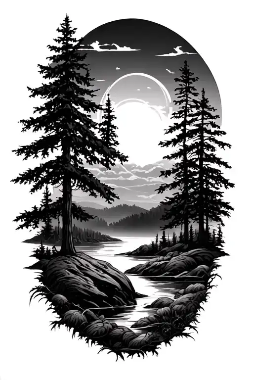 outdoors tattoo design idea