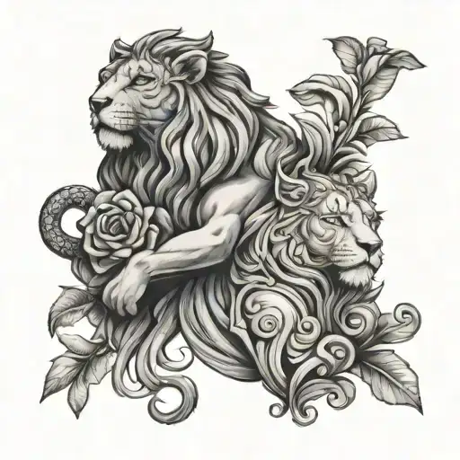 Leo Virgo Cusp tattoo design idea