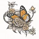 Tattoo representing struggle, courage, new beginnings, resilience, new path. tattoo design idea