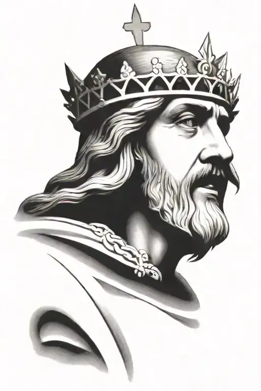 king Jesus Christ tattoo design idea