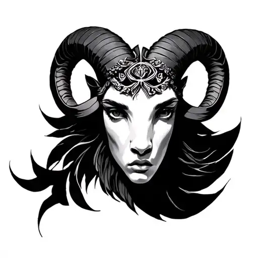 Libra Aries tattoo design idea