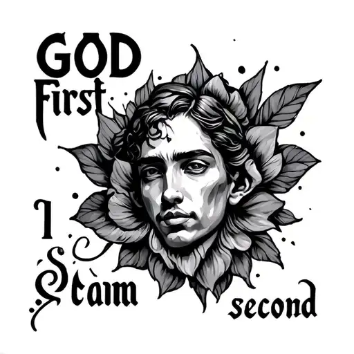 God first I am second  tattoo design idea