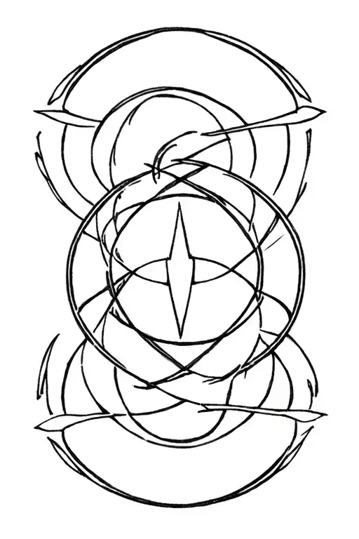 Wheel of Dharma inside ourboros dragon tattoo design idea