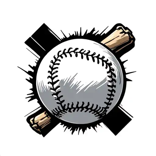 baseball and cross  tattoo design idea