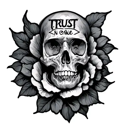 Trust No One tattoo design idea