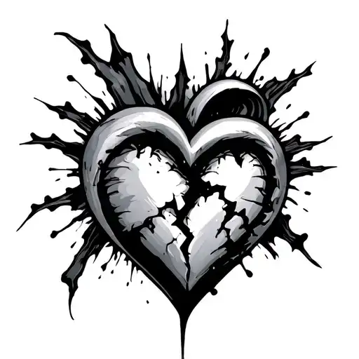 Broken Heart tattoo design idea