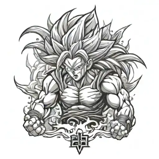 super saiyan tattoo design idea