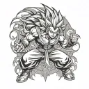 super saiyan tattoo design idea