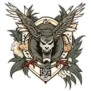 attack on titan scout regiment emblem tattoo design idea
