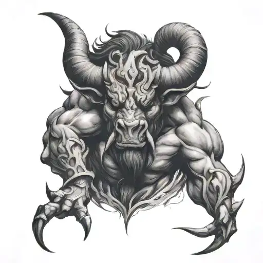 Minotaur tattoo design idea