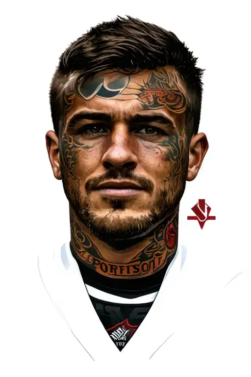popey football player wearing tattoo design idea