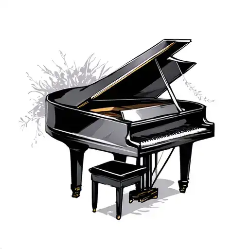 Grand Piano tattoo design idea