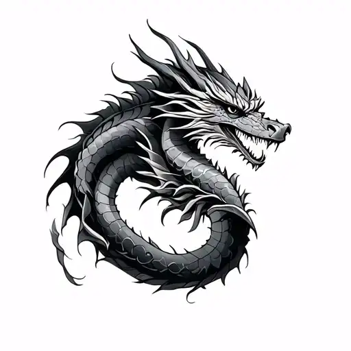Dragon Wrapped Around Arm tattoo design idea