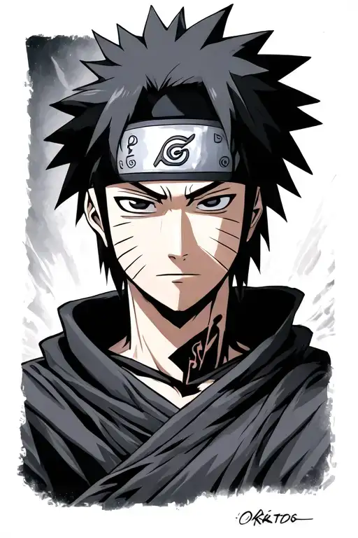 Obito Uchiha with a single tattoo design idea