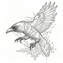 nordic raven splatter gothic inspired tattoo tattoo design idea