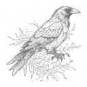 nordic raven splatter gothic inspired tattoo tattoo design idea