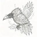 nordic raven splatter gothic inspired tattoo tattoo design idea